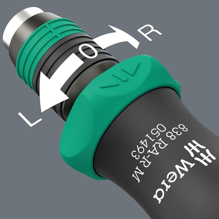 Wera 05051066001 Kraftform Kompakt 838 RA-R M Imperial Set 1, 15-teilig