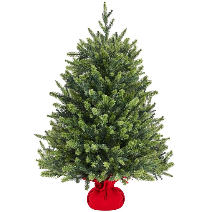 Yaheetech 91cm Mini künstlicher Weihnachtsbaum mit 143 Spitzen &amp; Zementbasis, Mini Tischplatte Tanne