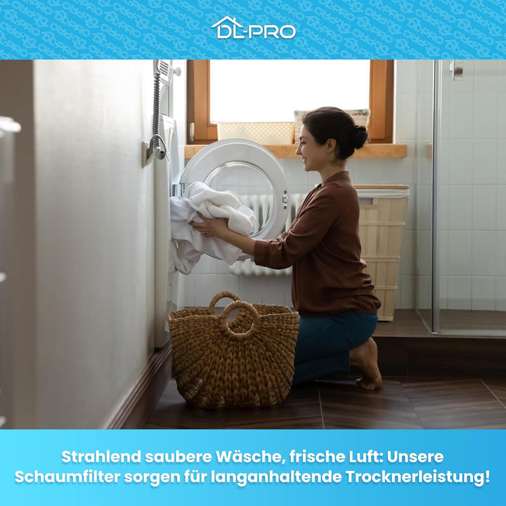 2 x DL-pro Schaumfilter 228x128mm für Bosch Siemens 12007650 Sockelfilter Filter für Trockner Wascht