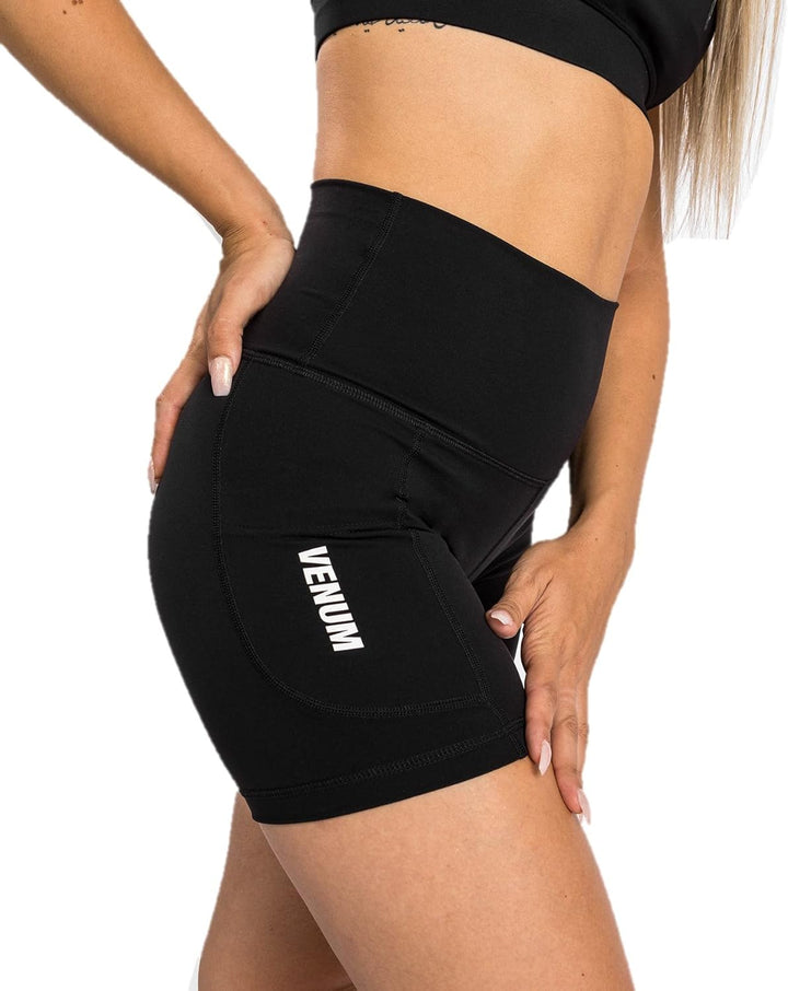 Venum Damen Shorts Essentials Biker-Shorts L Lang Schwarz, L Lang Schwarz