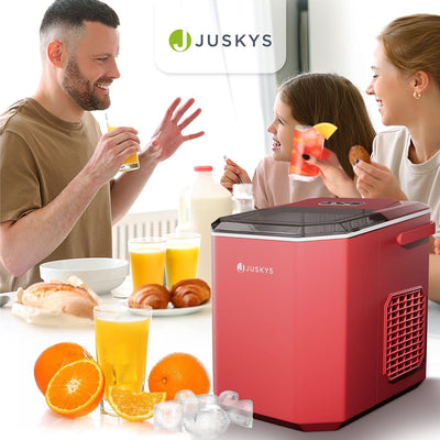 Juskys Eiswürfelmaschine IceOracle - Cocktail Eiswürfel in 6-13 min - Mini Eiswürfelbereiter für 12