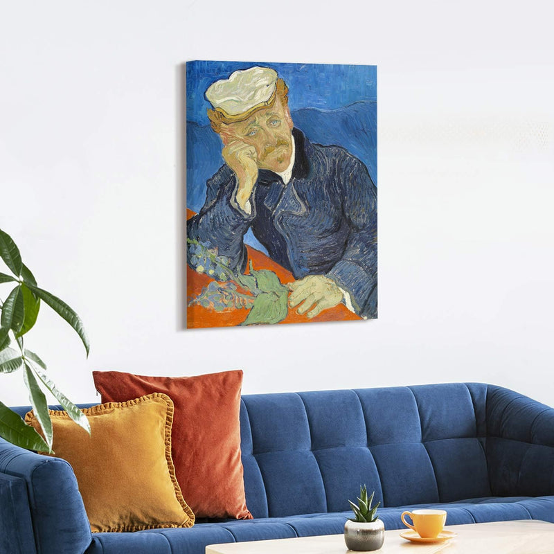 PICANOVA – Vincent Van Gogh Portrait of Dr. Gachet 60x80 cm – Bild auf Leinwand – Leinwandbild – Pre