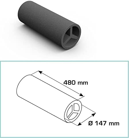 Schalldämpfer Daunenschlauch 150 (Durchmesser 150 mm, Länge 480 mm)