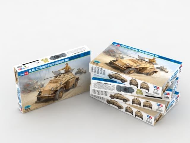 Hobby Boss 82442 Modellbausatz Sd.Kfz. 222 Leichter Panzerspahwagen 2cm