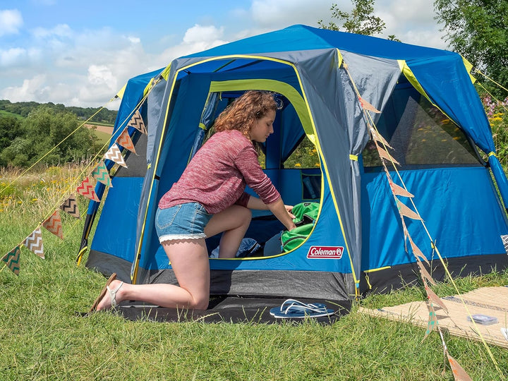 Coleman Zelt OctaGo, 3 Personen Festivalzelt, Kuppelzelt, wasserdichtes 3 Mann Campingzelt mit einge