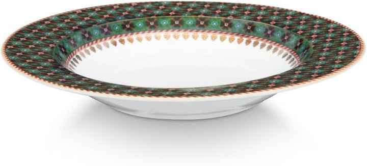 Pip Studio Berry Blues Suppenteller Clover Green 21,5cm