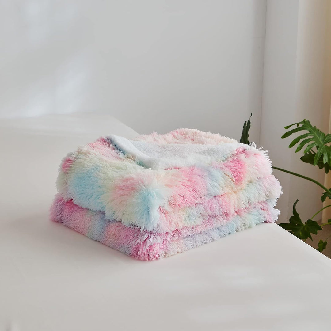 Wajade Kunstfelldecke – Sherpa Schafdecke – Comfort Luxuriöse Flauschige Kuscheldecke – weiche Decke