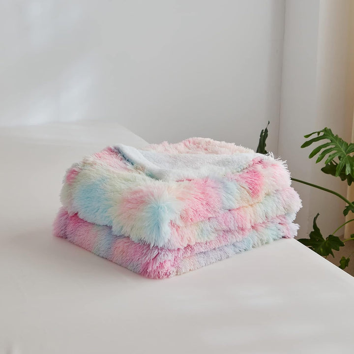 Wajade Kunstfelldecke – Sherpa Schafdecke – Comfort Luxuriöse Flauschige Kuscheldecke – weiche Decke