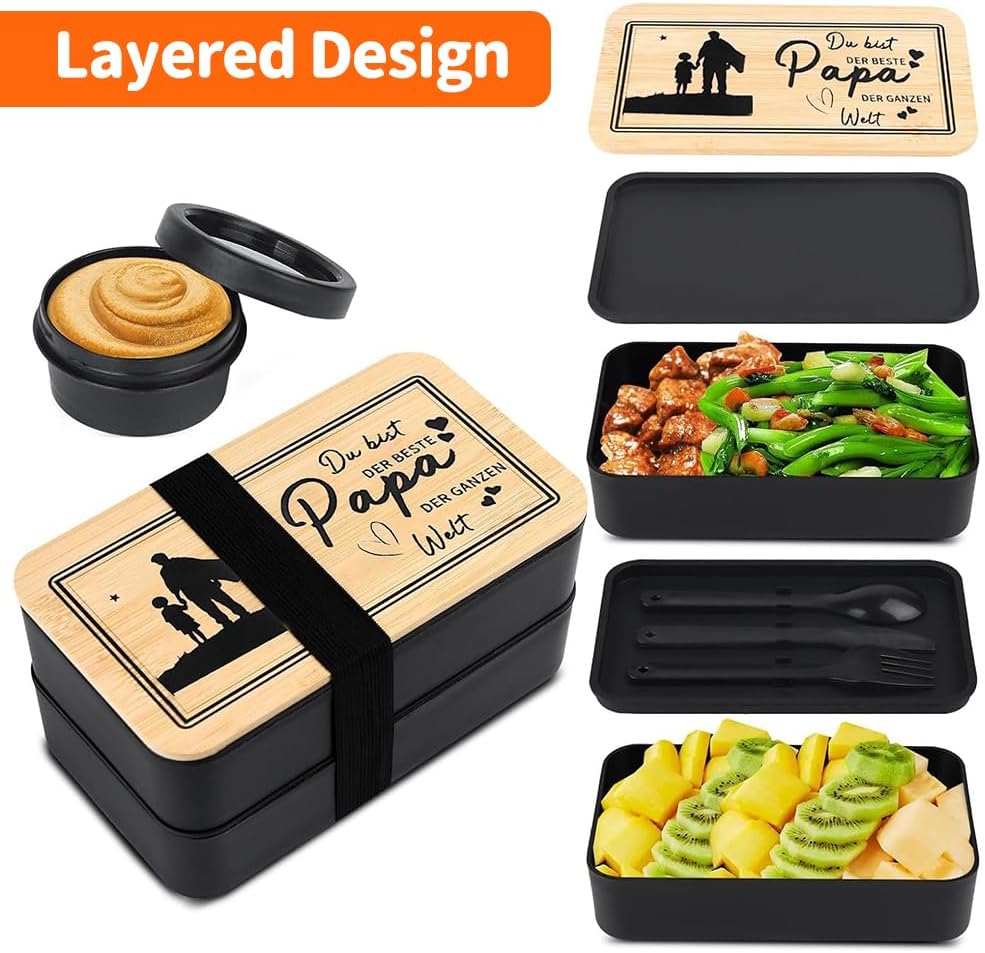 Brotdose Geschenke für Papa mit Socken und Schlüsselanhänger, Geburtstagsgeschenk für Papa, Geschen