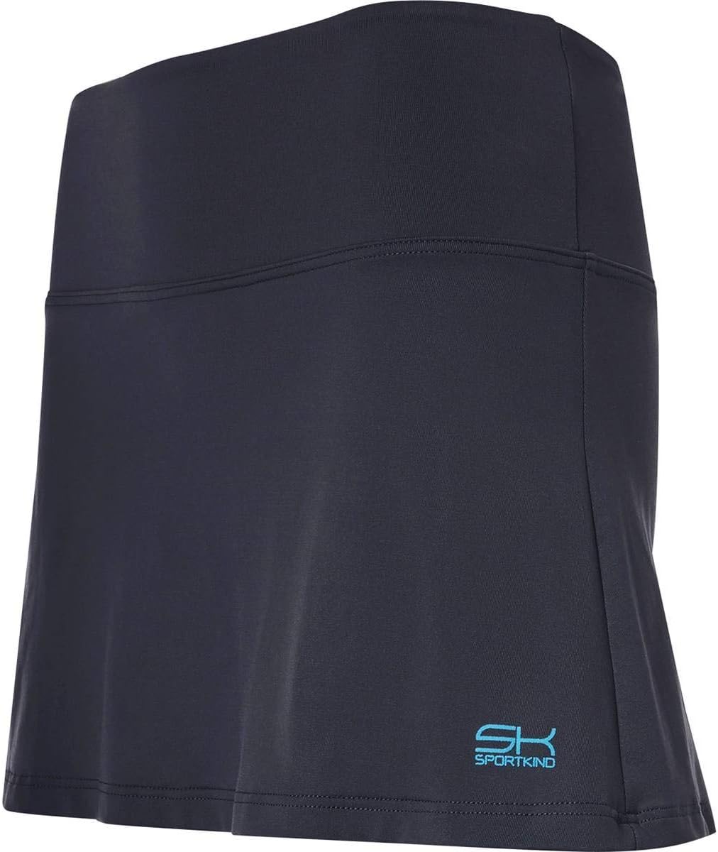 Sportkind Mädchen & Damen Tennis, Hockey, Golf, Padel, Basic Skort, Rock mit Innenhose, atmungsaktiv