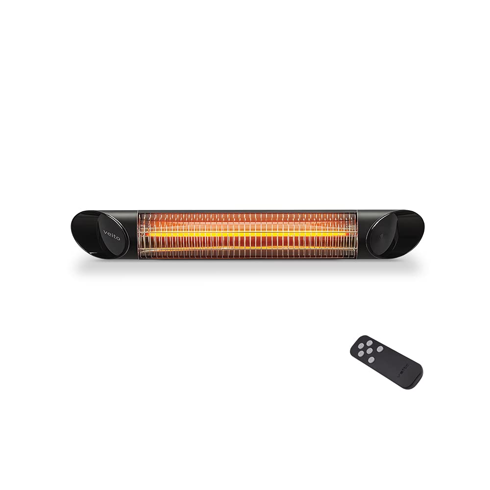 Veito Infrarot Heizstrahler Blade 2000 Watt - Terassenheizstrahler Terassenstrahler mit Fernbedienun
