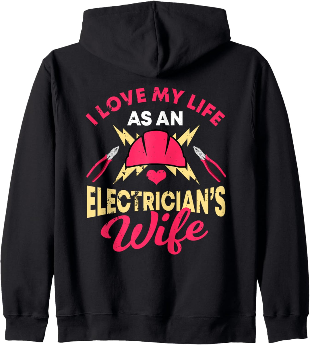 Elektriker Geschenke Frau Design auf dem Rücken Kapuzenjacke