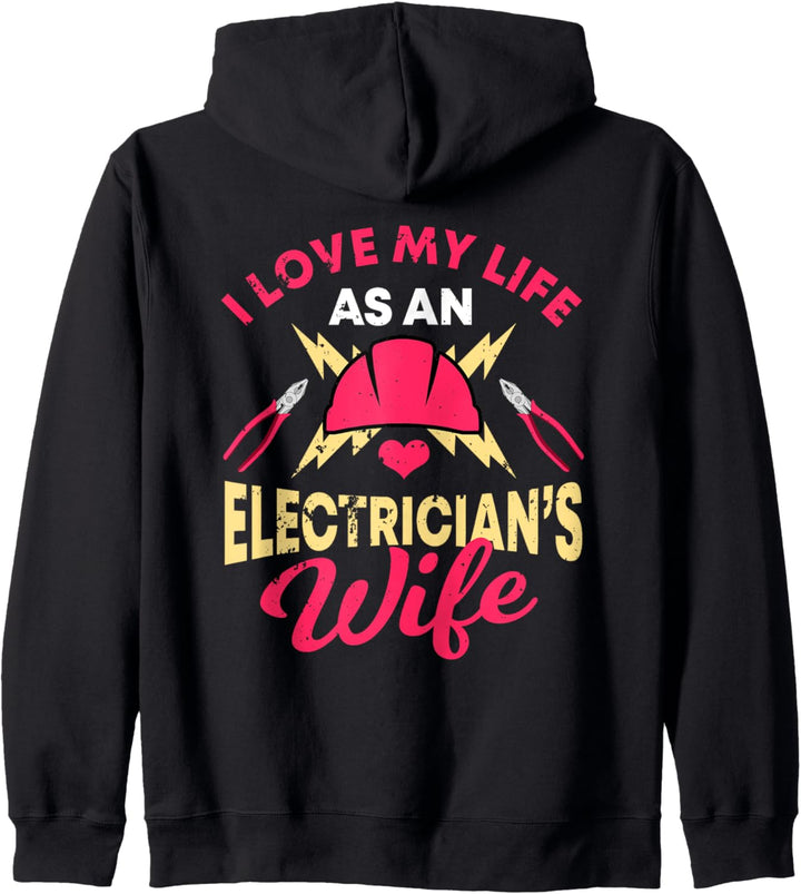 Elektriker Geschenke Frau Design auf dem Rücken Kapuzenjacke