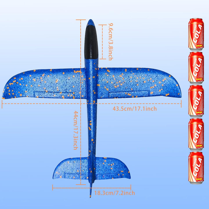VCOSTORE Styroporflieger Wurfgleiter Kinder - 4 Stück Flugzeug Spielzeug Styropor Segelflieger Gross