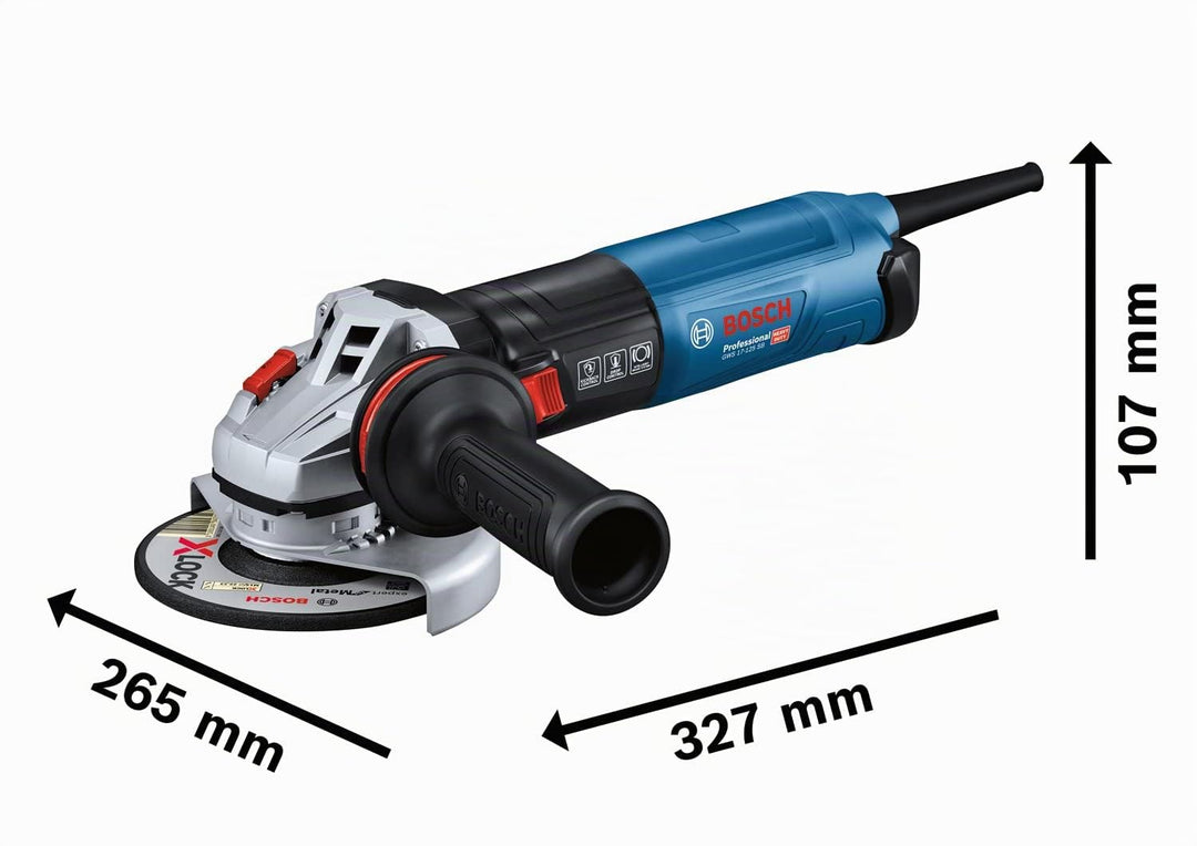Bosch Professional Winkelschleifer GWS 17-125 SB (inkl. Zusatzhandgriff, Schutzhaube, Trennschutzhau