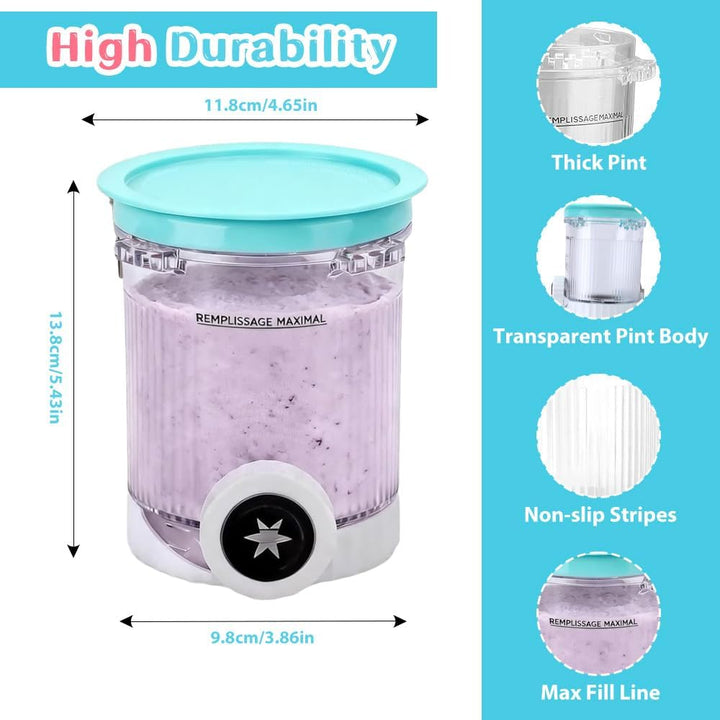 Behälter Kompatibel mit Ninja Swirl Creami, 4 Stück 16oz Behälter für Ninja Creami Swirl, Tubs Zubeh