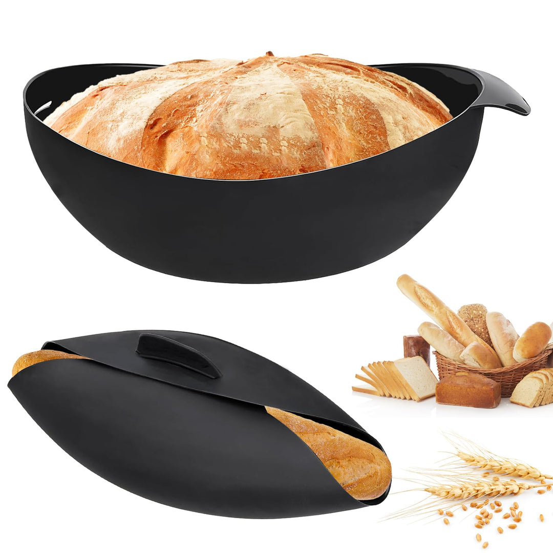 2 Stück 3 in 1 Silikon Brotform, Brotbackform Oval, Brotbackform Silikon, Klappbares Design, Geeigne