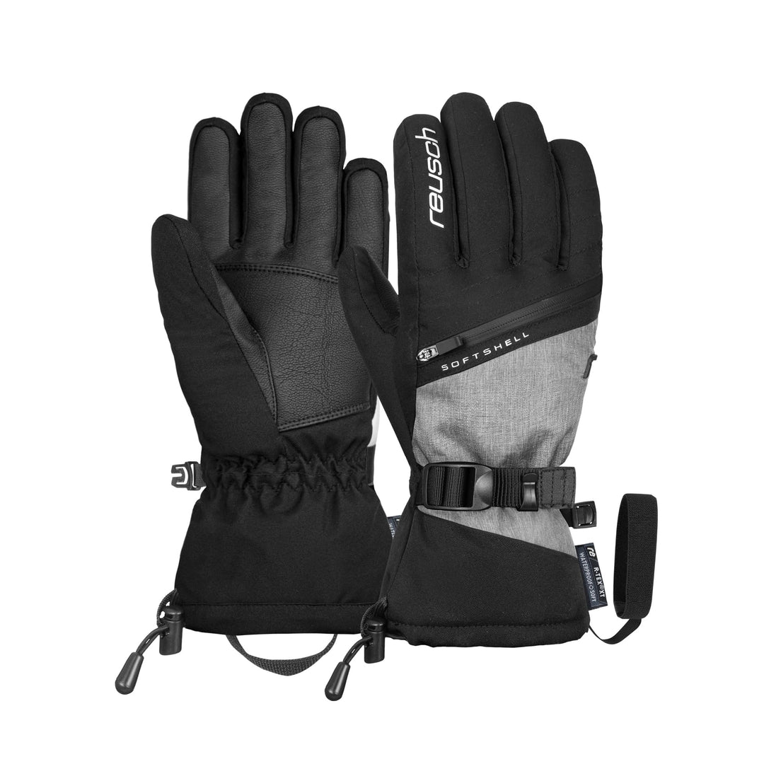 Reusch Damen Handschuhe Demi R-tex Xt Extra Warm, Wasserdicht, Atmungsaktiv 8.5 schwarz / grau, 8.5