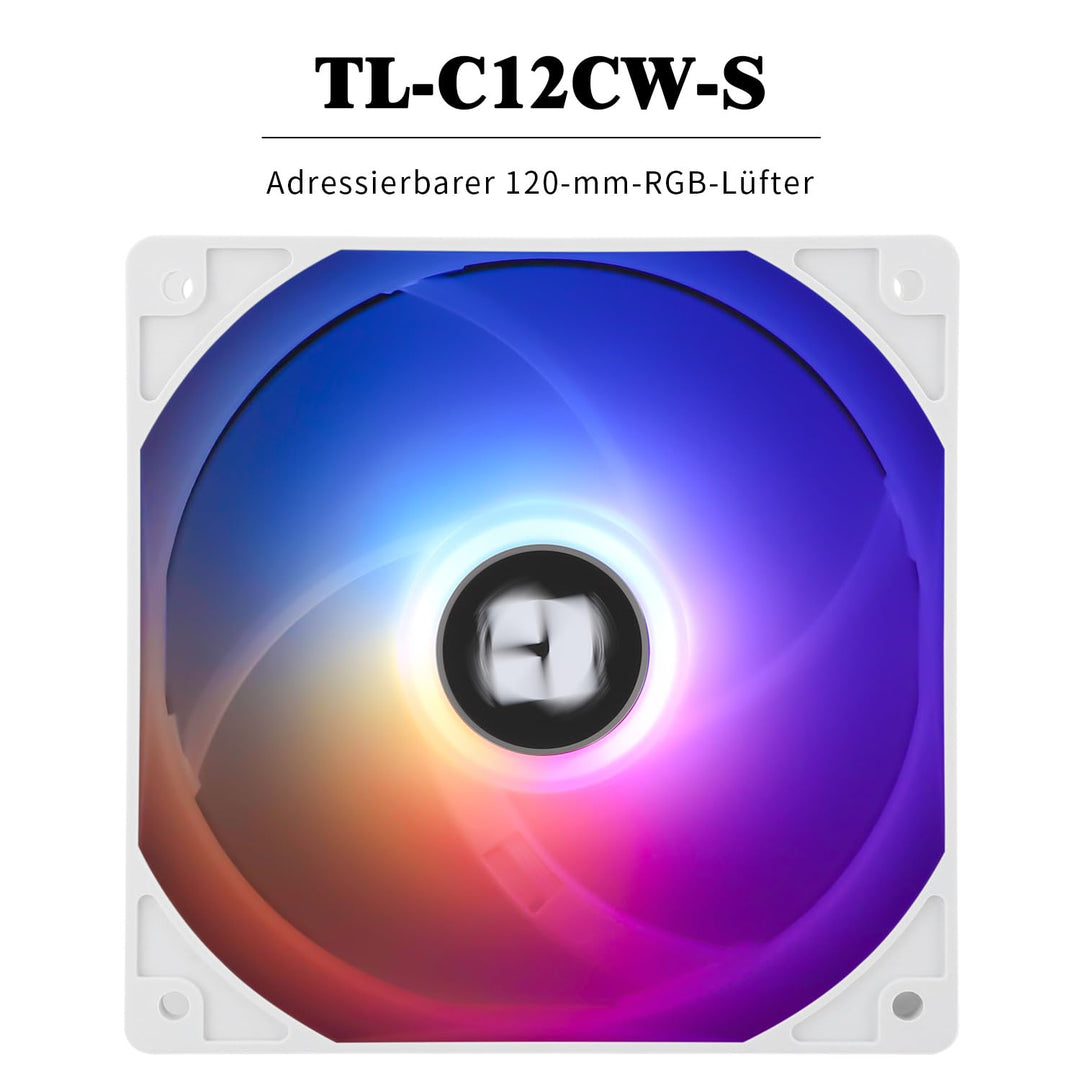 Thermalright Assassin X 120 SE Weiss ARGB CPU Luftkühler, 4 Heat Pipes, TL-C12CW-S PWM Leise Fan CPU