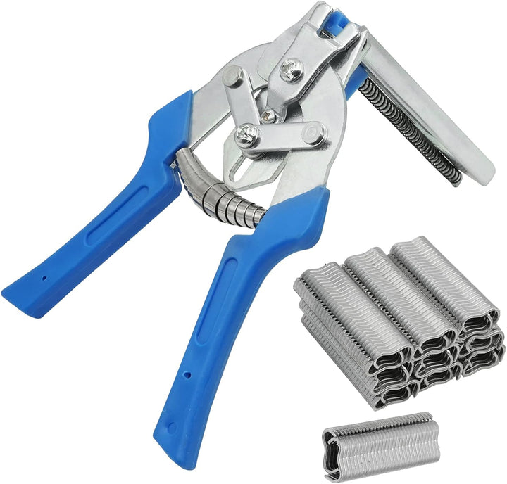 Yuecheng E TYP Drahtbefestigungszange mit 600 Drahtklammern für Zaunzange Befestigung,Drahtbefestigu