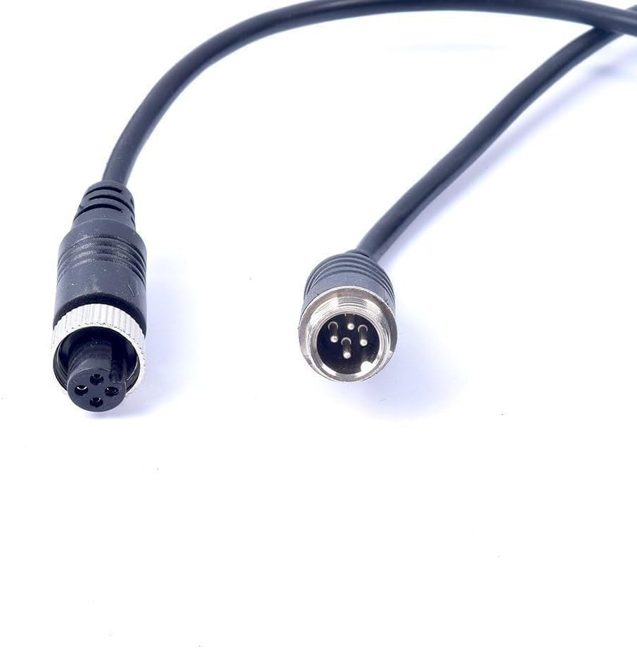 CAMECHO 50FT/20M 4-Pin Aviation Plug Rückfahrkamera Kabel für Rückfahrkamera Auto Kamera Monitor, 20