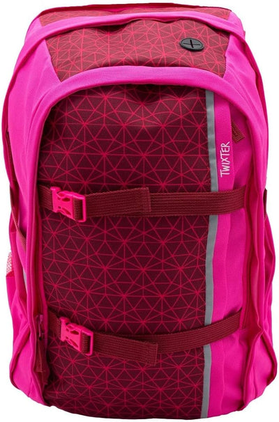 Schul-Rucksack 3 tlg. Set Undercover TWIXTER Fancy Pink mit Schlamper-Box und Regenschutz-Hülle Rosa