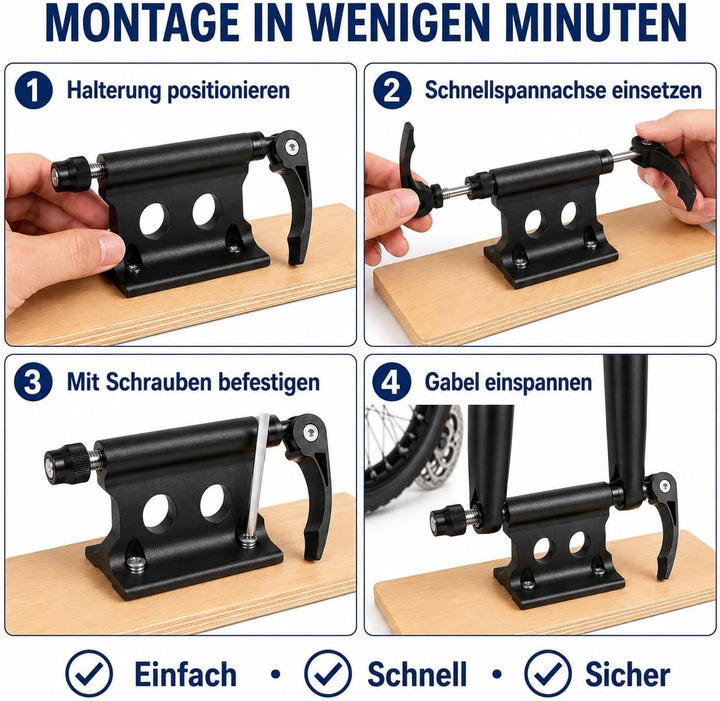 2 Stück Fahrrad Gabelhalterung mit Schnellspanner Aluminiumlegierun | Vorderradgabel Fester Clip, Fa