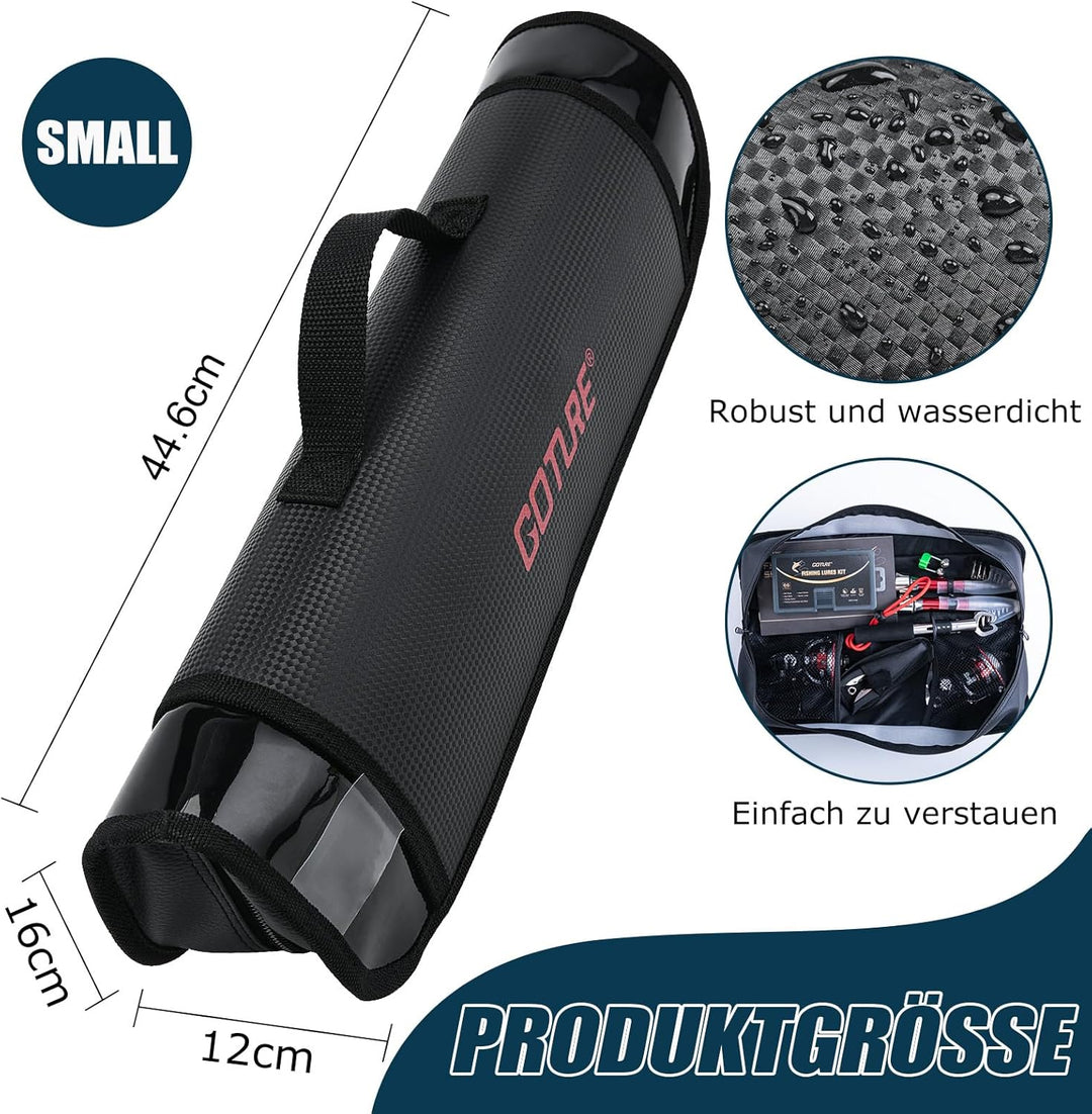 Goture Angelset mit 2 Teleskop-Angelruten,1,8m/2,1m/2,4m/2,7m I Angelrute Set Komplett 2 5.2:1 Spinn