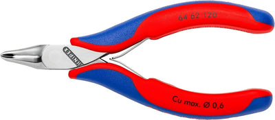 Knipex Elektronik-Vornschneider mit Mehrkomponenten-Hüllen 120 mm 64 62 120 Minischneide mit Facette