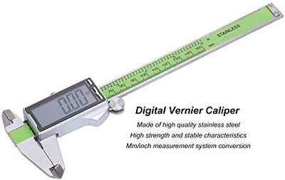 Fafeicy 150mm Digitaler Messschieber mit LED-Display, hochfestes elektronisches Lineal aus Edelstahl