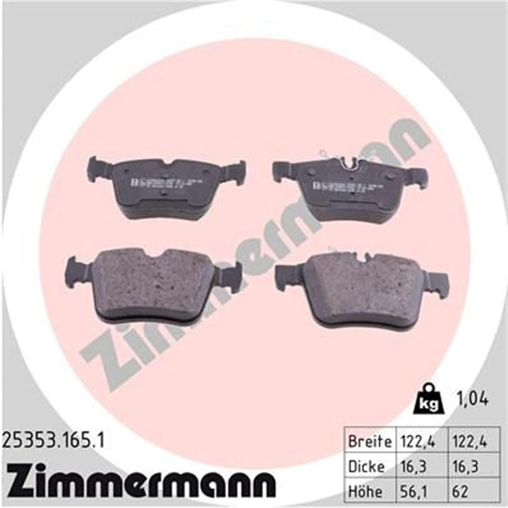 Bremsbeläge Mercedes C-Klasse W205 C205 S205 hinten