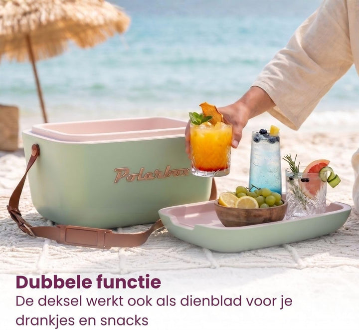 Polarbox 12 Liter Classic Kühlbox Oliv - Grün | Eisbox für Strand, Picknick & Party | Umwandelbarer