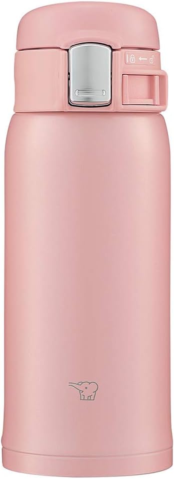 Zojirushi SM-SF36-PA Wasserflasche, Direkttrinken, One-Touch-Öffnung, Edelstahlbecher, 12 fl oz (360