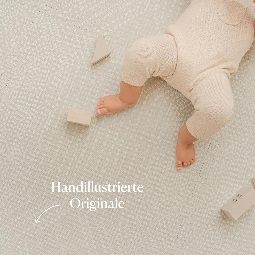 Toddlekind Baby-Puzzlematten, 6-TLG. inkl. Rand, ungiftige Schaumstoffmatten, für Bauchzeit und Krab