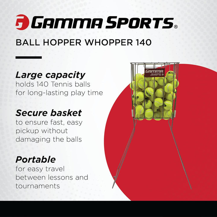 GAMMA Sport Tennis ballhoppers – langlebig, praktisch, robuste Konstruktion, für Tennis Ball Pickup,