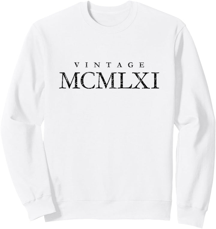 Vintage MCMLXI (Antik Schwarz) 63. Geburtstag Geschenk Sweatshirt
