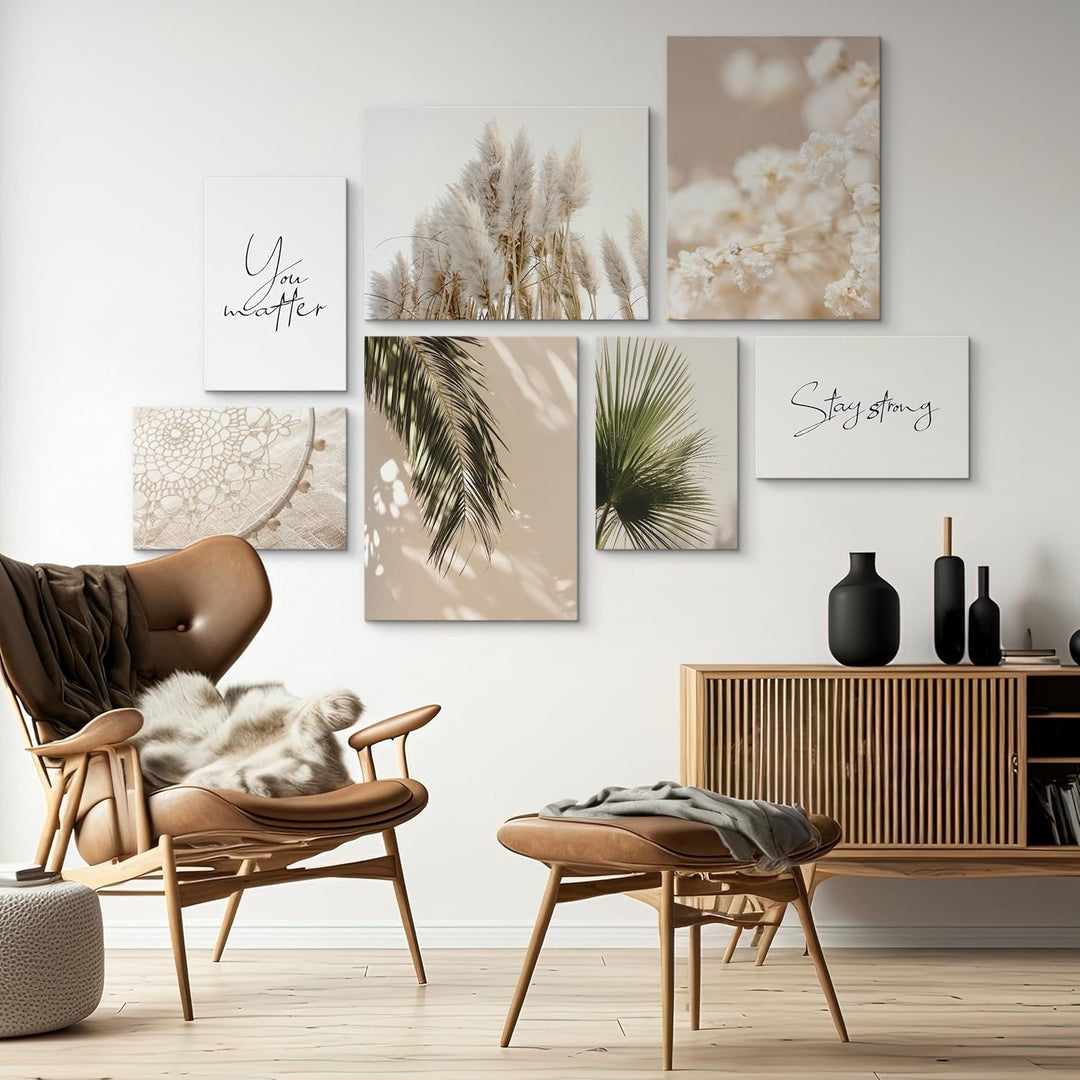 Muralo - Wandbilder Set - Leinwand Bilder Aufhängefertig - das Leinwandbilder Set - Bilder für Wohnz