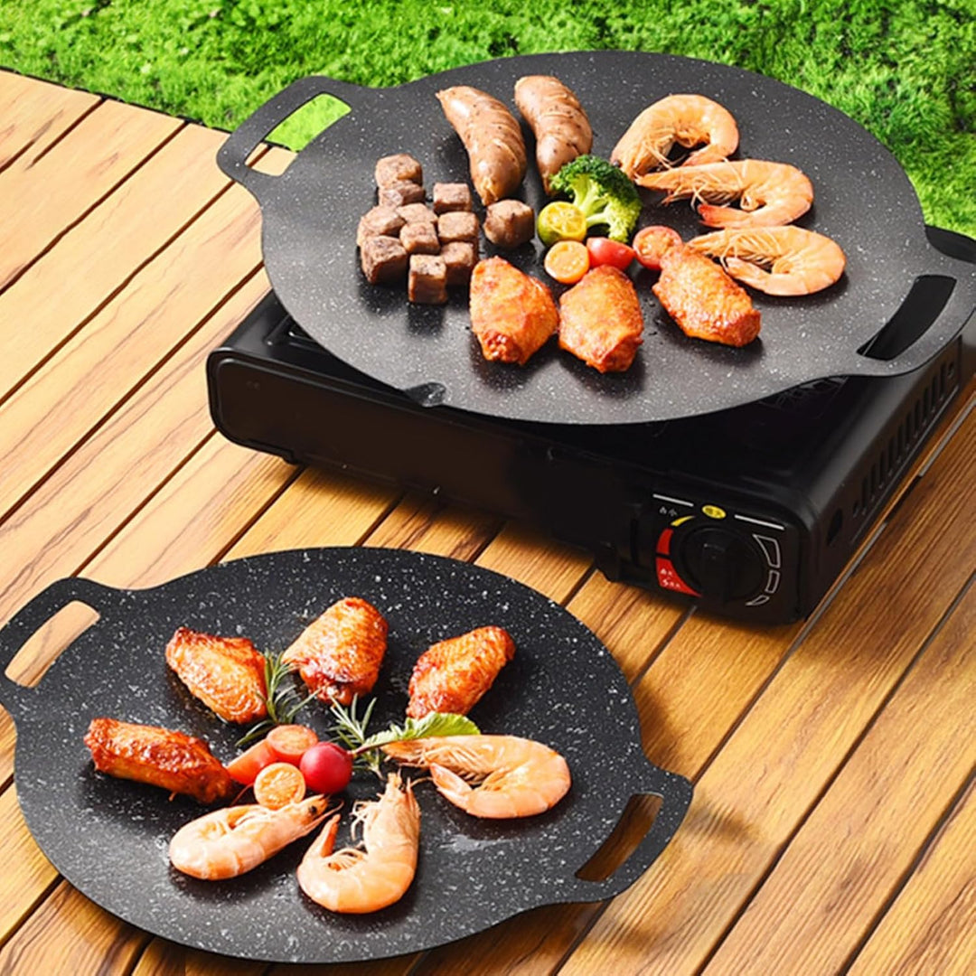 Koreanische Pfanne für Grill Maifan Stone, Hochtemperatur-Grillplatte (28 cm), 28 cm