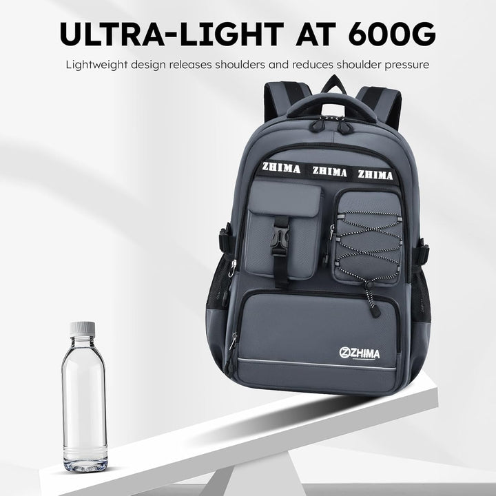 Amythe Schulrucksack Jungen Teenager, Rucksack Schule Gymnasium Oberstufe Schulranzen mit Reflektore