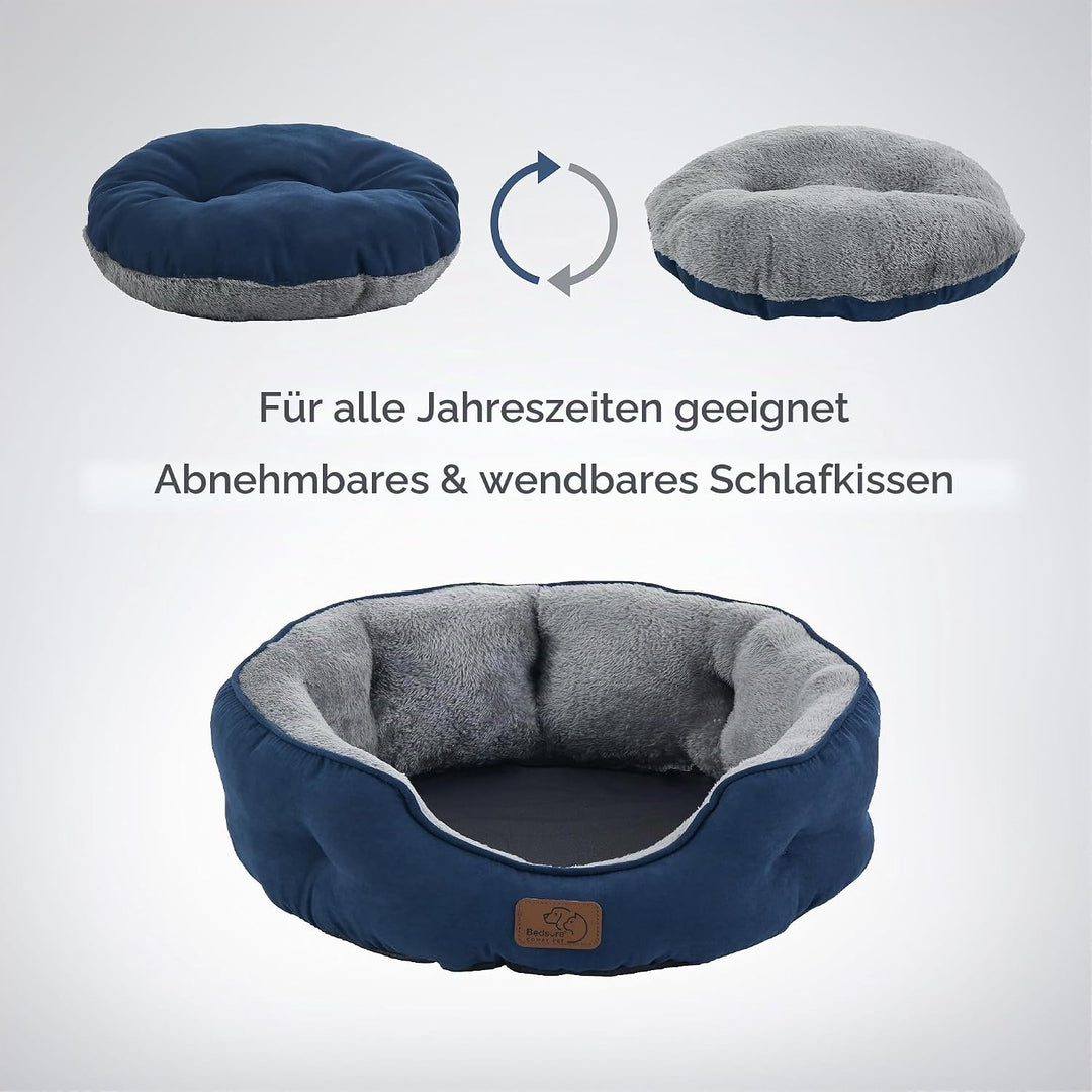 BEDSURE Katzenbett waschbar Katzen Bettchen - 63x53x20cm Katzenkorb mit Zweiseitig Innenkissen Katze
