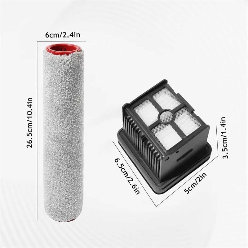 Zubehör für Dreame H12 Pro FlexReach / H15 Pro, 1 Bürstenrolle 3 Filter Nass Trockensauger Ersatztei