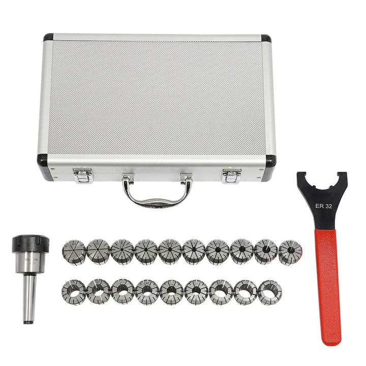 Präzisionsfeder Spannzangensatz Spannzangen-Set MT2 ER32 MK2 M10 +19Pzs ER32 Federzangen Spannfutter