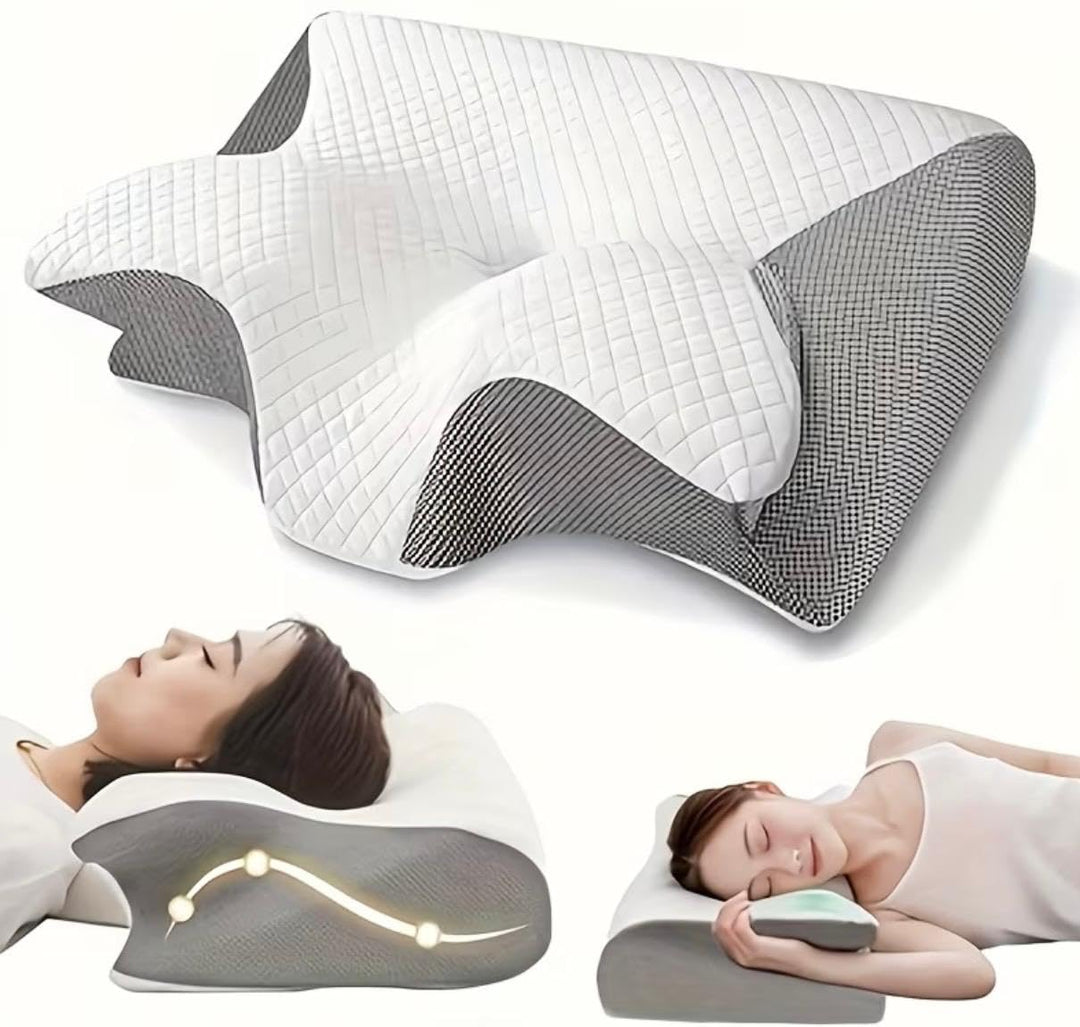 Curosleep Kissen, Ergonomisches Memory Foam Kissen für Seitenschläfer &amp; Rückenschläfer gegen Nackens