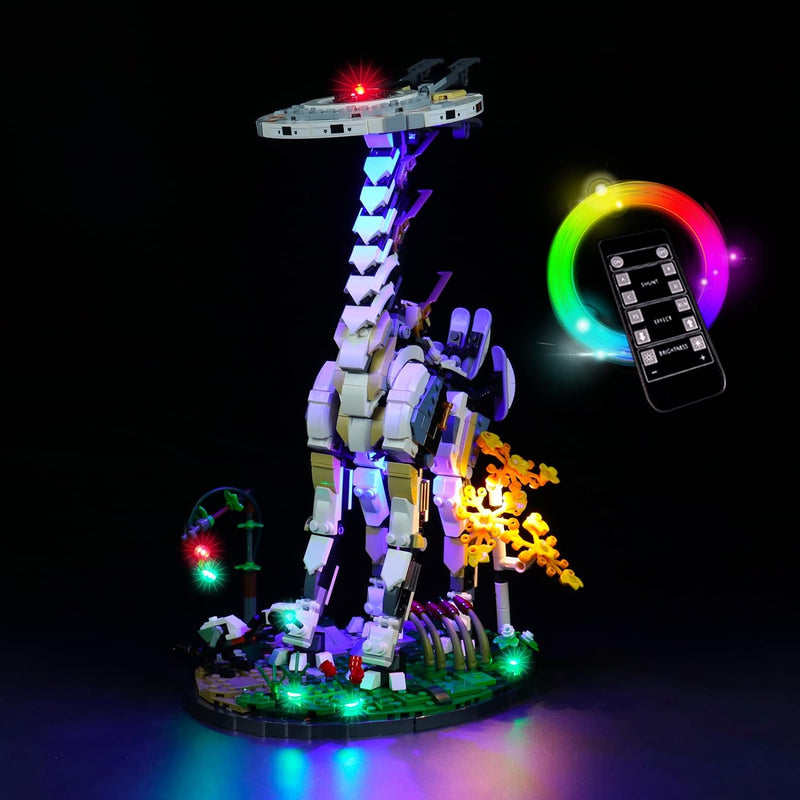 BrickBling LED-Beleuchtungsset für Lego Horizon Forbidden West Tall Neck Fernbedienung Dekorations B