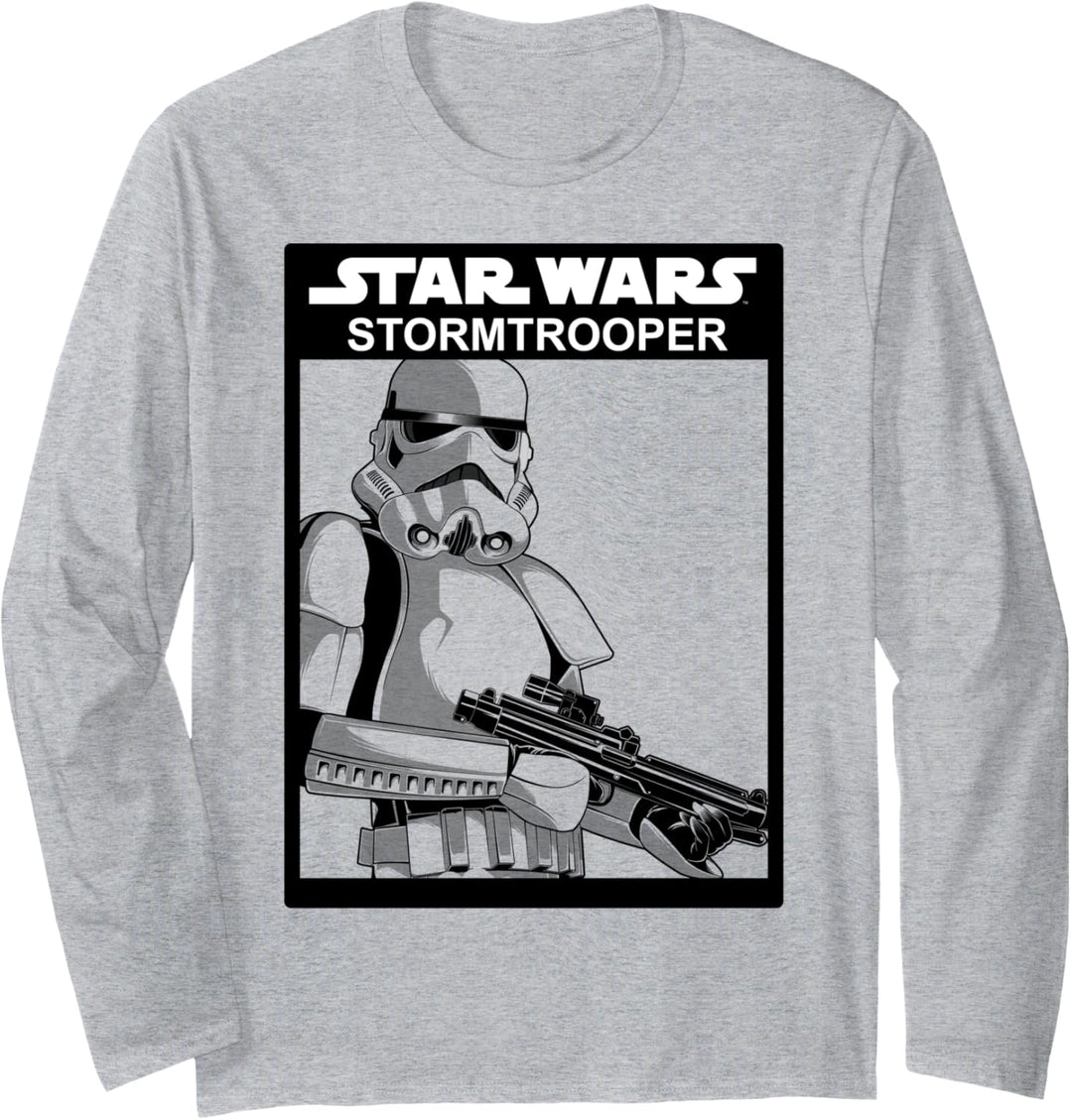 Star Wars Trooper Outlined Portrait Langarmshirt
