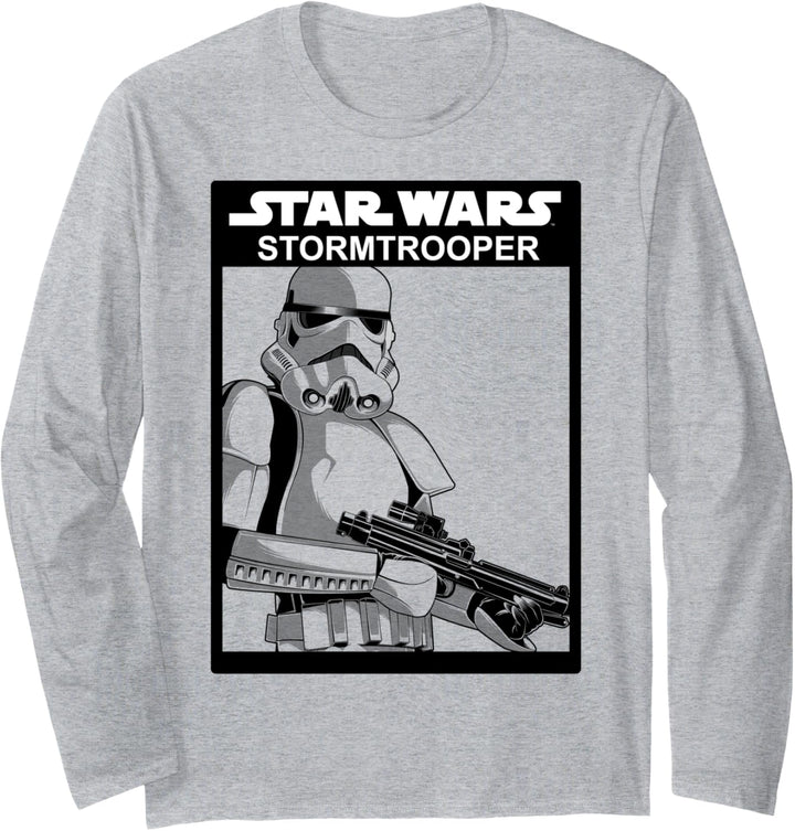 Star Wars Trooper Outlined Portrait Langarmshirt