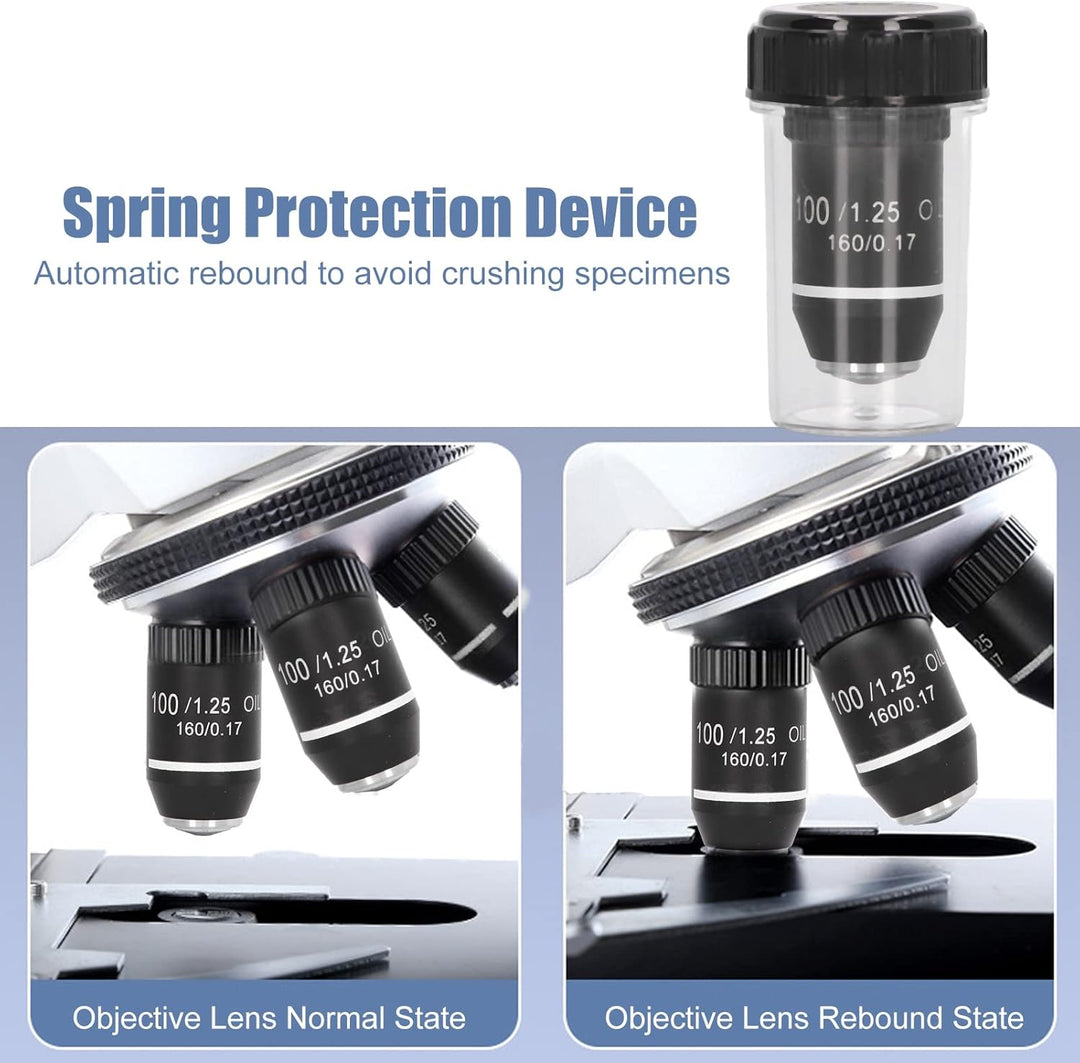 Scopejective Lens Ivo 100xscopio Mikroskop-Objektiv-Ersatz – 100-fache Vergrösserung, Hochleistungs-