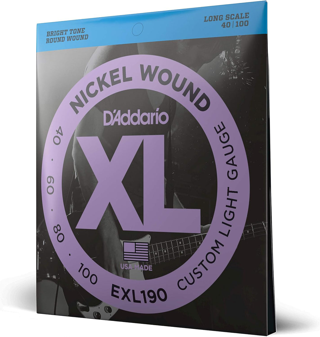 D'Addario E Bass Gitarrensaiten | Saiten E Bass | Bassgitarre Saiten | Saiten E-Bass | DER BELIEBTES