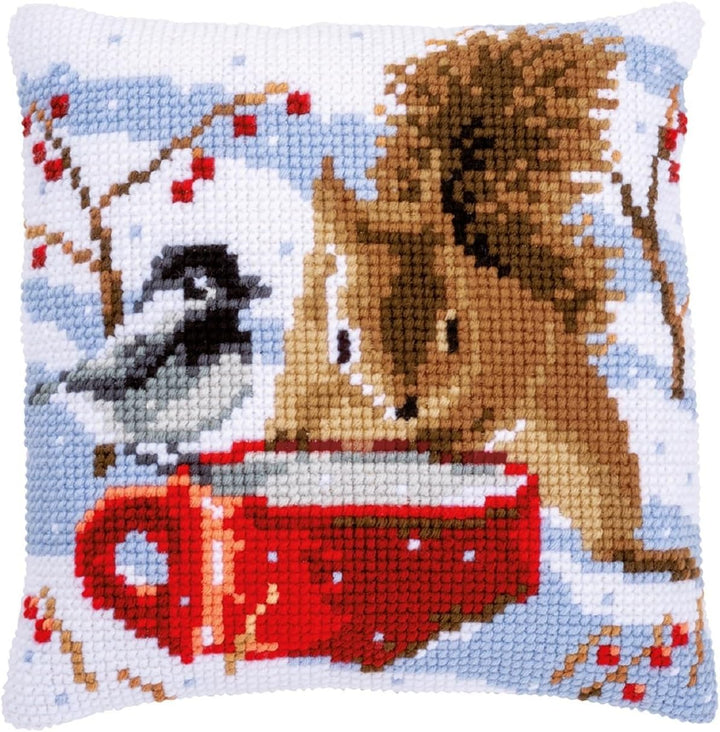 Vervaco PN-0163871 Kreuzstichkissen, Mehrfarbig, 40x40cm