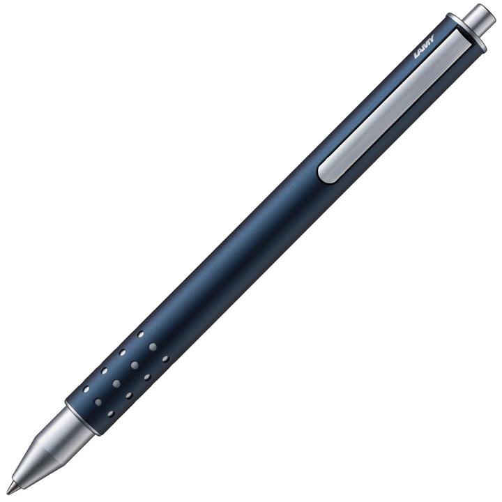LAMY 1226055 swift Tintenroller 334 – Rollpen in matt-dunkelblauer Lackoberfläche mit Edelstahlpunkt
